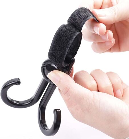 Adjustable Stroller Hook Hanger, Storage Hook Clip for Indoor and Outdoor Hanging Shopping Dressing and Diaper Bag, 6Pcs in Saudi Arabia
