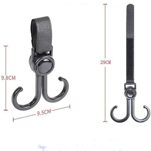 Adjustable Stroller Hook Hanger, Storage Hook Clip for Indoor and Outdoor Hanging Shopping Dressing and Diaper Bag, 6Pcs in Saudi Arabia