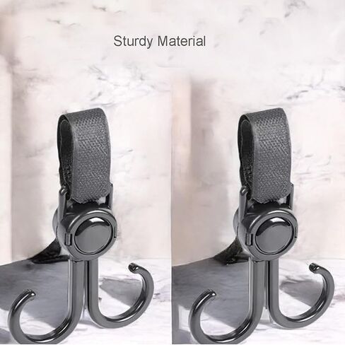Adjustable Stroller Hook Hanger, Storage Hook Clip for Indoor and Outdoor Hanging Shopping Dressing and Diaper Bag, 6Pcs in Saudi Arabia