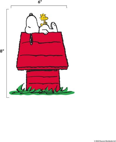 Open Road Brands Peanuts Snoopy On Dog House Adhesive Vinyl Decal - Adorable Snoopy Sticker Decal for Car, Window, Water Bottle or Laptop in Saudi Arabia