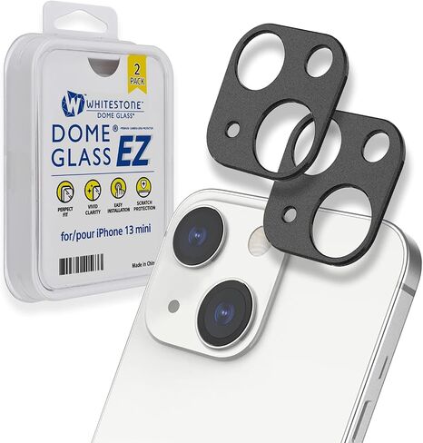 Whitestone DOME Camera EZ Type [Easy Installation] Tempered Glass Lens Protector for iPhone 13 mini [2Pack] in Kuwait