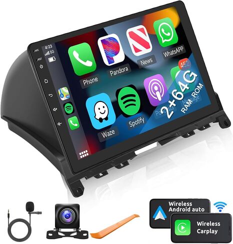2+64 جيجا ستيريو سيارة أندرويد لمرسيدس بنز C كلاس W204 S204 2006-2011 مع Carplay اللاسلكي وAndroid Auto، شاشة لمس 9 بوصة راديو السيارة يدعم بلوتوث GPS WiFi HiFi USB SWC FM+HD كاميرا احتياطية in Saudi Arabia