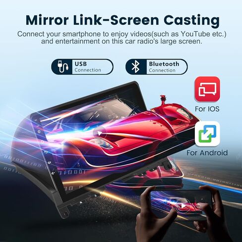 2+64 جيجا ستيريو سيارة أندرويد لمرسيدس بنز C كلاس W204 S204 2006-2011 مع Carplay اللاسلكي وAndroid Auto، شاشة لمس 9 بوصة راديو السيارة يدعم بلوتوث GPS WiFi HiFi USB SWC FM+HD كاميرا احتياطية in Saudi Arabia