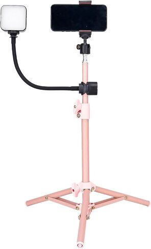 koolehaoda Mini Table Top Backlight Stand, Table Top Light Stand,Mobile Live Broadcast kit, 23.5" Light Stand for Photography Devices: Video Light Ring Light Phone Mount Webcam Mic Compact DSLR(Pink) in Saudi Arabia