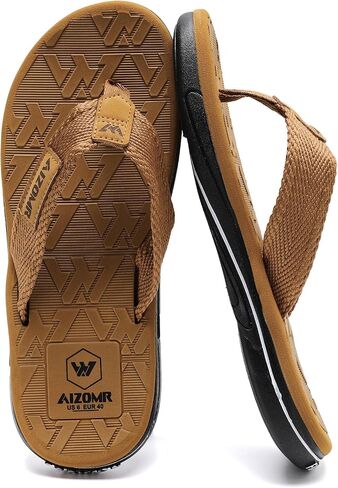 Flip Flops for Men,Mens Sandals with Arch Support Sport Summer Beach Soft Thick Slides Sandal in Saudi Arabia