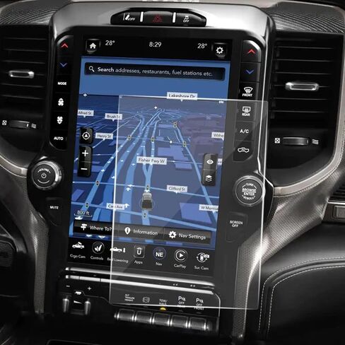 12 Inch Navigator Screen Protector for Dodge Ram 2019 2020 2021 2022 2023 2024 1500 2500 3500, New HD Clear Navigation Screen Protector Accessories, Anti-Scratch Tempered Glass Film in Saudi Arabia