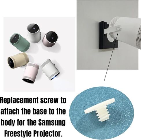 قطعتان من المسمار البديل لربط القاعدة بجسم جهاز عرض Samsung Freestyle، وملحقات جهاز عرض Samsung Freestyle باللون الأبيض in Kuwait