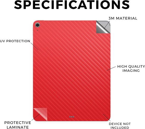 Carbon Fiber Tablet Skin Compatible with Apple iPad Air 13 (M2) 2024 - Battle Ball - Premium 3M Vinyl Protective Wrap Decal Cover - Easy to Apply | Crafted in The USA by MightySkins in Saudi Arabia