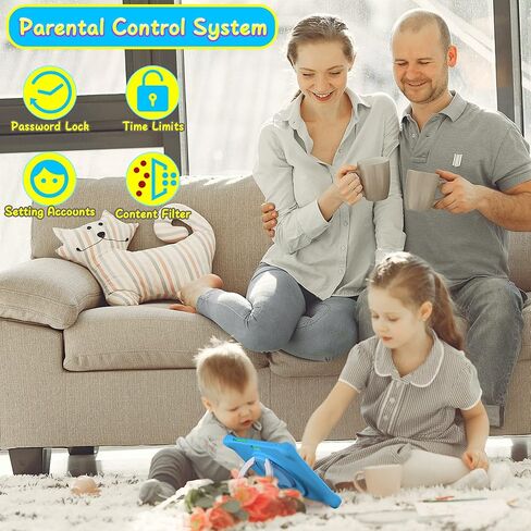 تابلت SGIN Android 13 للأطفال، تابلت 10 بوصة للأطفال مع حافظة للأطفال، 2+2 جيجا رام 64 جيجا بايت، شاشة 1280 * 800، 5000 مللي أمبير، كاميرا مزدوجة، تابلت KIDOZ المثبت مسبقًا للأطفال الصغار، التحكم الأبوي (أزرق) in Saudi Arabia