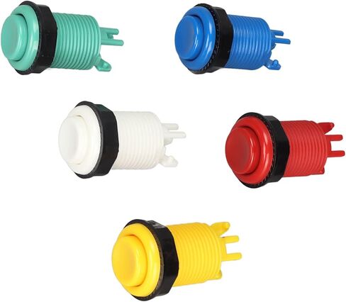 5 مجموعات من أزرار ألعاب الأركيد، أزرار مضيئة LED مقاس 28 مم مع مفاتيح صغيرة، 5 ألوان لأزرار ألعاب الأركيد، تصميم مريح لوحدات التحكم in Kuwait