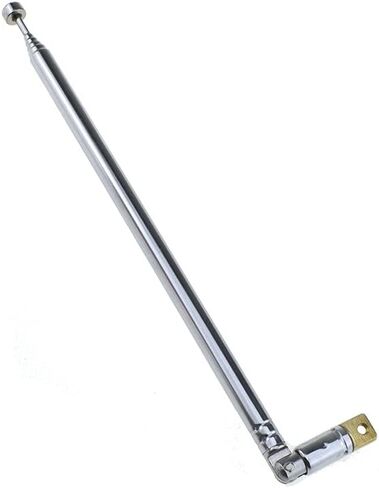 هوائي بديل تلسكوبي 6 أقسام 64 سم هوائي عالمي عمودي سهل التركيب واستقبال أفضل للتلفزيون المحمول والراديو AM FM بدون فضفاض ولا يوجد موقع محدود من الفولاذ المقاوم للصدأ قطعة واحدة in Kuwait