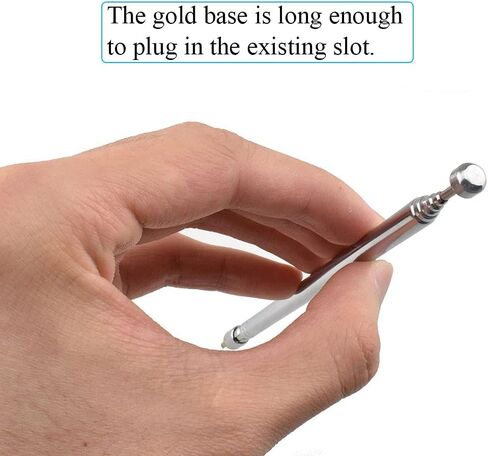 هوائي بديل تلسكوبي 6 أقسام 64 سم هوائي عالمي عمودي سهل التركيب واستقبال أفضل للتلفزيون المحمول والراديو AM FM بدون فضفاض ولا يوجد موقع محدود من الفولاذ المقاوم للصدأ قطعة واحدة in Kuwait