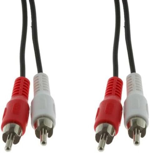 كابل صوت A/V RCA إلى RCA 2 ذكر إلى 2 ذكر | كابل صوت RCA مزدوج | 6 أقدام للتلفزيون، وVCR، وDVD، وجهاز العرض وتطبيقات المسرح المنزلي - Wty مدى الحياة in Saudi Arabia