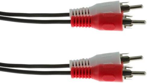 كابل صوت A/V RCA إلى RCA 2 ذكر إلى 2 ذكر | كابل صوت RCA مزدوج | 6 أقدام للتلفزيون، وVCR، وDVD، وجهاز العرض وتطبيقات المسرح المنزلي - Wty مدى الحياة in Saudi Arabia