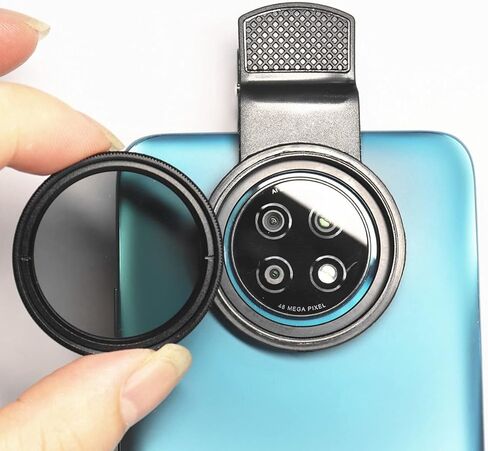 فلتر كاميرا الهاتف 37 ملم، ND2-ND400 احترافي، يمكن استخدامه لتصوير الهواتف الذكية مثل iPhone وSamsung BLU وMotorola وXiaomi والهواتف الذكية الأخرى in Kuwait