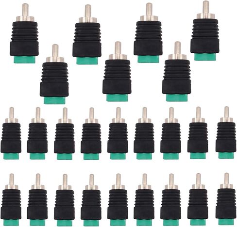 3Pair RCA Plugs Cable Audio Adapter Screws Phono RCA Male Female Plug to AV Screw Terminal Audio Video Connector Adapter Wire RCA Adapte for Speaker Wire Connectors Screws Adapter in Saudi Arabia