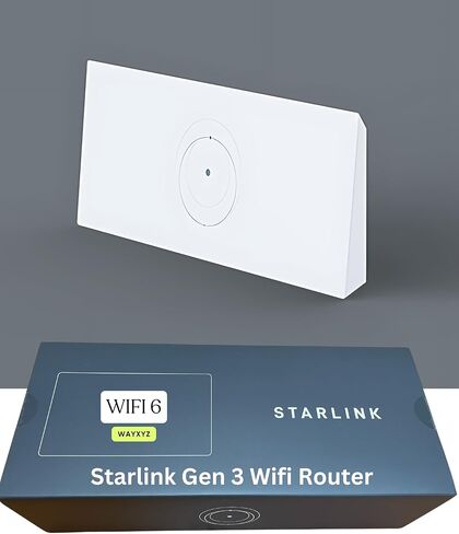 [OEM] Starlink Router Wi-Fi 6 Tri-Band Up to 3 Gbps, Starlink Gen 3 Router Extender WiFi Coverage up to 3200 sq ft, Compatible with Gen 1, Gen 2 (Ethernet Adapter Required), and Gen 3, Mesh in Kuwait