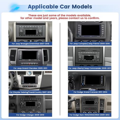 2+64G Android 13 CarPlay راديو ستيريو للسيارة جيب رانجلر JK كومباس جراند شيروكي دودج رام، شاشة لمس عالية الدقة 10.1 بوصة Android Auto، كاميرا احتياطية AHD، وصلة مرآة، GPS، WiFi، FM RDS in Saudi Arabia