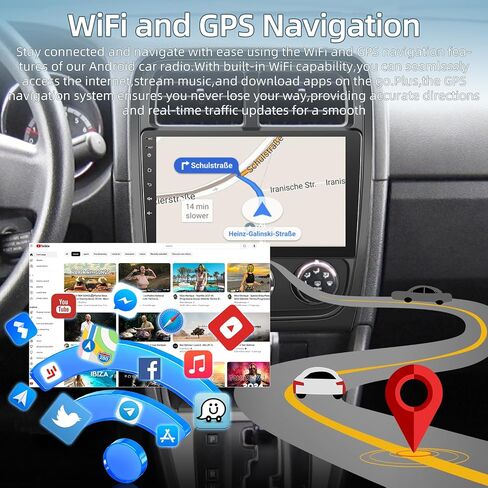 ستيريو سيارة لسيارة دودج كاليبر 2010-2012 - راديو بشاشة لمس 9 بوصة 2+64G Android مع تشغيل لاسلكي وAndroid Auto، WiFi/GPS/SWC + كاميرا احتياطية AHD in Kuwait