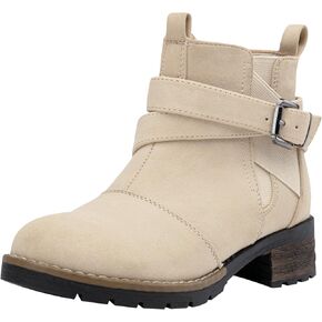 Jeossy Women's 9007A Ankle Casual Chelsea Boots, Fashion Low Heel Booties