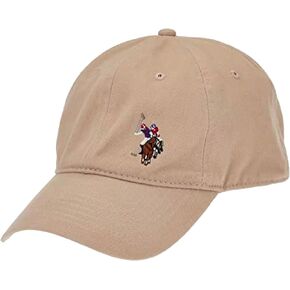 U.s Polo Assn. Dad Hat, Adult Cotton Adjustable Baseball Cap with Curved Brim and Embroidered Horse Logo