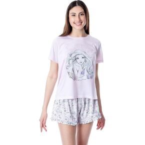 Disney Womens' Princess Ariel The Little Mermaid Sketch Pajama Set Short