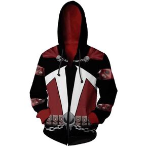CHLOBLOM Superhero Hoodie Al Simmons Costume 3D Printed Zipper Jacket for Unisex