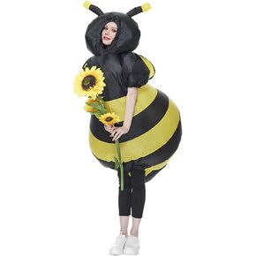 Megartico Halloween Adult Inflatable Bumble Bee Costumes Women Blow Up Fancy Bee Costumes Men Party Outfits