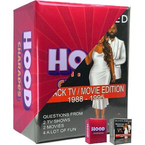 African American Culture Bundle: Hood Charades & 80s/90s Black Movie Trivia Card Game! Show Your Smarts!