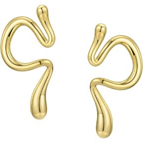 Trendy Geometric Line Elements Clip on Earrings Personalized Ear Cuffs for Women Teen Girls