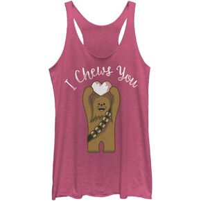 سترة علوية بدون أكمام على شكل قلب من STAR WARS للصغار في عيد الحب Chewie Cute Racerback