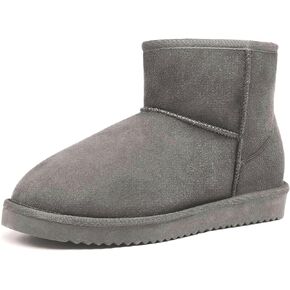 TruFox Womens Winter Boots Classic Faux Fur Lined Slip On Ankle Boots