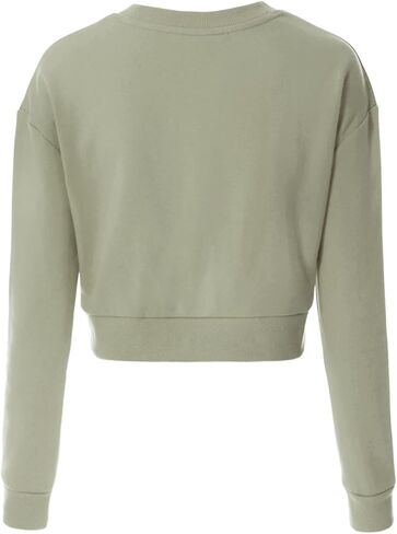 سويت شيرت نسائي قصير من الصوف بأكمام طويلة ورقبة دائرية من MixMatchy in Kuwait