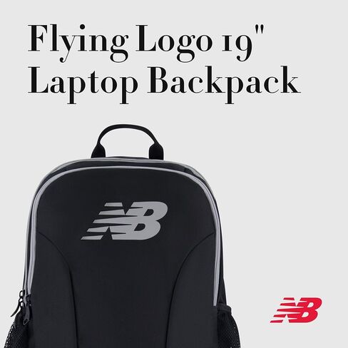 New Balance Laptop Backpack, Travel Computer Bag for Men and Women, Black, 19 Inch in Saudi Arabia