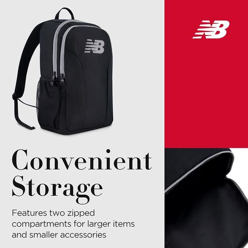 New Balance Laptop Backpack, Travel Computer Bag for Men and Women, Black, 19 Inch in Saudi Arabia
