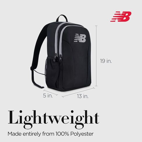 New Balance Laptop Backpack, Travel Computer Bag for Men and Women, Black, 19 Inch in Saudi Arabia