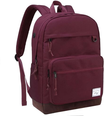 Kasqo Backpack for Men, Vintage School Backpack Bookbag for College Unisex Laptop Backpack Daypack for Work/Travel Black in Saudi Arabia