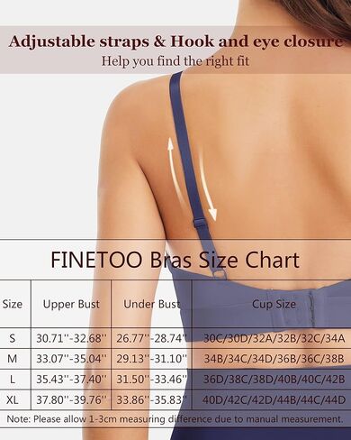 FINETOO حمالات صدر لاسلكية للنساء مثير عميق الخامس الرقبة مثلث مبطن Bralette أشرطة قابلة للتعديل حمالة صدر غير مرئية يغرق Bralettes البحرية in Kuwait