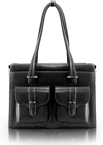 حقيبة لابتوب للسيدات من جلد البقر المحبب بالكامل من McKleinUSA W Series، مقاس 14 بوصة، أخضر (96541) in Kuwait