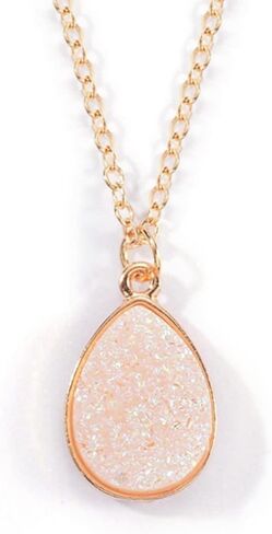 IPMIDZHI قطرة الماء الطبيعية شكل Druzy العقيق المعلقات سحر المعلقات للمجوهرات قلادة هدية عظيمة للنساء الفتيات زوجة أو صديقة in Kuwait