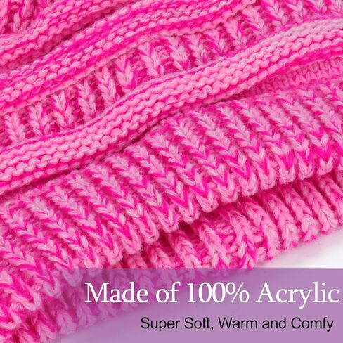 Ibeauti 2 حزمة الشتاء قبعة صغيرة متماسكة سميكة غامض الكفة قبعة جمجمة قبعة دافئة للنساء الرجال in Kuwait