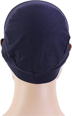 Qianmome 2-4 Pack Beanie with Button for Women Men Nurse,Working Hat,Chemo Caps for Cancer Patients in Saudi Arabia