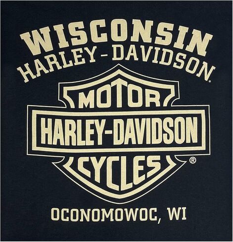 Harley-Davidson Men's Rebel #1 RWB Short Sleeve Crew-Neck T-Shirt - Black in Saudi Arabia