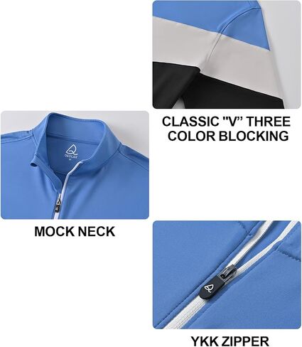 DEOLAX Quarter Zip Pullover Men Dry Fit 1/4 Zip Golf Pullover UPF50+ Moisture Wicking Mock Neck Mens Pullover Sweatshirts in Saudi Arabia