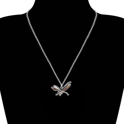 Enamel Colorful Crystal Dragonfly Necklace Pendant Dainty Spring Summer Insect Chain Jewelry Gift for Women Girls in Saudi Arabia