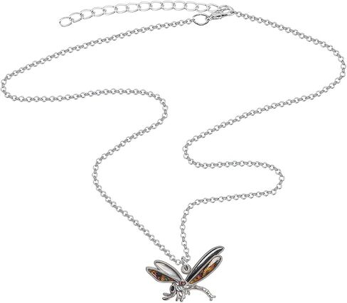 Enamel Colorful Crystal Dragonfly Necklace Pendant Dainty Spring Summer Insect Chain Jewelry Gift for Women Girls in Saudi Arabia