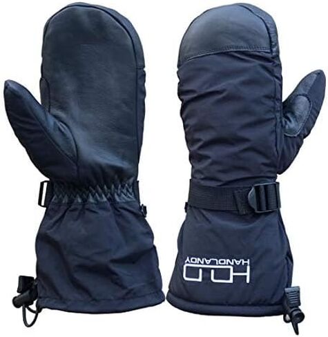 قفازات HLDD HANDLANDY للتزلج على الجليد في فصل الشتاء للرجال والنساء، قفازات ثينسوليت 3M مقاومة للرياح للاستخدام الخارجي مع تصميم قفازات مدمجة in Kuwait