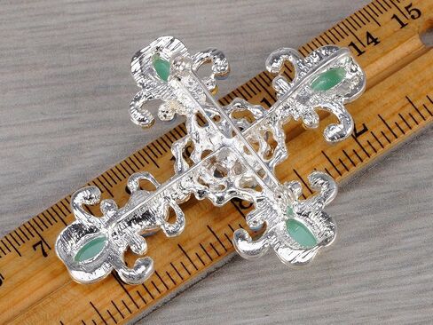 Alilang Cross Brooch Pin Antique Inspired Gorgeous Rhinestone Pendant in Saudi Arabia