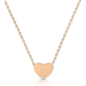 Altitude Boutique Heart Necklace for Women 18kt Gold Rose Gold or Silver PlateChoker or Long Necklace Friendship Dainty Womens Adjustable 15" 16" 17" 18"