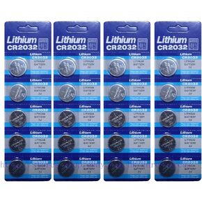 Cr2032 Br2032 2032 3V Lithium Batteries 20 Pcs 4 Cards